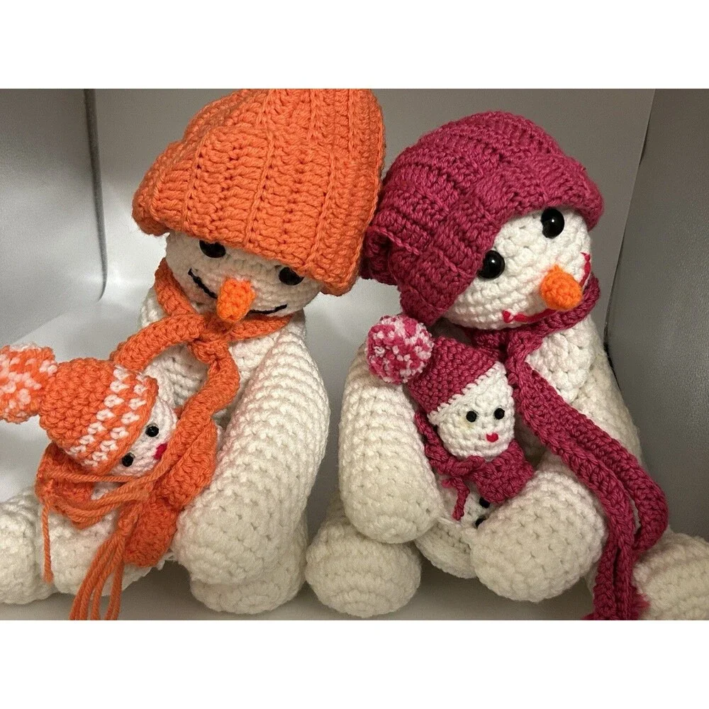2  handmade Snowmen (12
